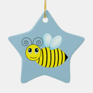 Cute Buzzing Honey Bee Ceramic Ornament