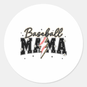 Cute Bysebyll Mama Lightning Game Day Season Sport Classic Round Sticker