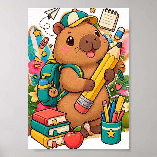 Cute cabypara wall decor (Front)
