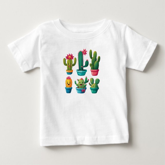 Cute Cactus Baby T-Shirt (Front)