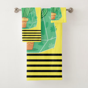 cute Cactus Bath Towel Set