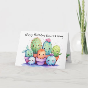 Cute Cactus Birthday from Group Card