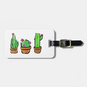 Cute Cactus cacti succulents Luggage Tag
