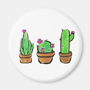 Cute Cactus cacti succulents  Magnet