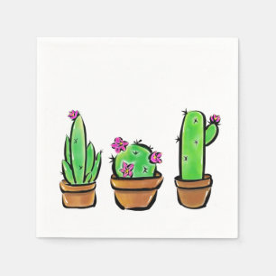 Cute Cactus cacti succulents  Napkin