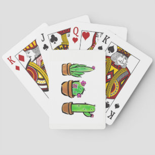 Cute Cactus cacti succulents Playing Cards