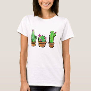 Cute Cactus cacti succulents  T-Shirt