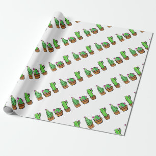 Cute Cactus cacti succulents  Wrapping Paper