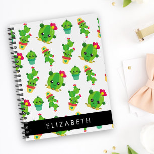 Cute Cactus, Cactus Pattern, Succulent, Your Name Planner