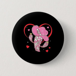 Cute Cactus Disco In Valentine's Day For Women And 6 Cm Round Badge