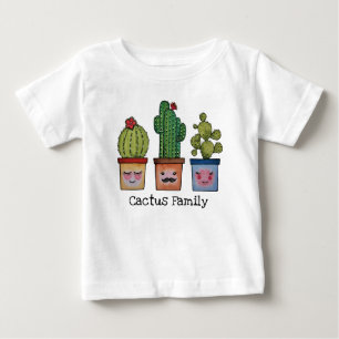 Cute Cactus Family In Watercolor Baby T-Shirt
