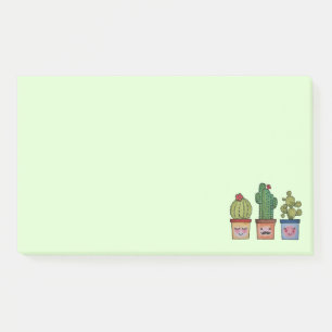 Cute Cactus Family In Watercolor Post-it Notes