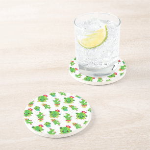 Cute Cactus, Green Cactus, Cactus Pattern Coaster