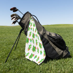 Cute Cactus, Green Cactus, Cactus Pattern Golf Towel