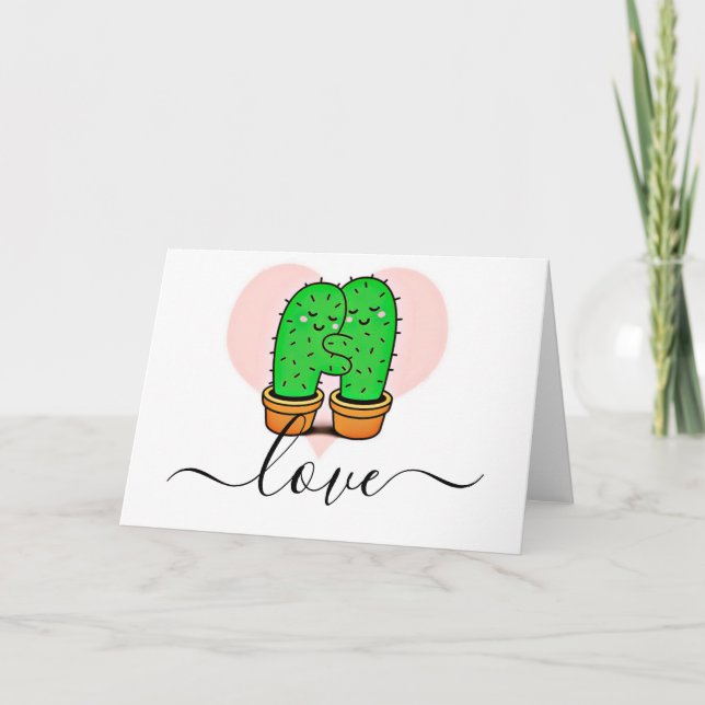 cute Cactus Holiday Card (Front)