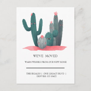 cute Cactus home moving Postcard