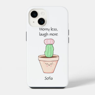Cute Cactus in Kawaii Style iPhone 14 Case