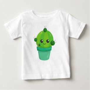 Cute Cactus, Kawaii Cactus, Green Cactus, Pot Baby T-Shirt