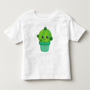 Cute Cactus, Kawaii Cactus, Green Cactus, Pot Toddler T-Shirt