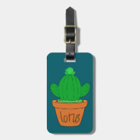 Cute Cactus Luggage Tag