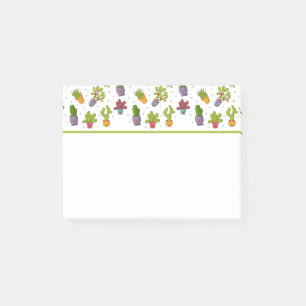 Cute Cactus Nature Succulents Pattern Post-it Notes