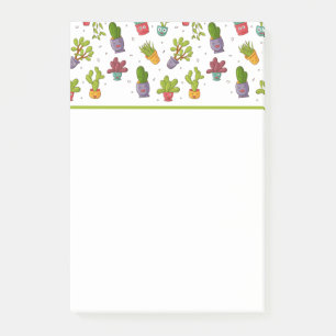 Cute Cactus Nature Succulents Pattern Post-it Notes