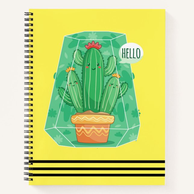 cute Cactus Notebook (Front)