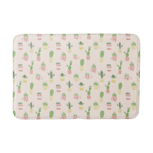 Cute Cactus Pattern Bath Mat