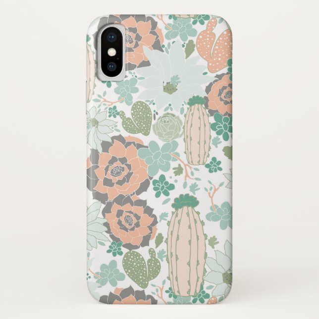 Cute Cactus Pattern Case-Mate iPhone Case (Back)