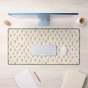 Cute Cactus Pattern Desk Mat