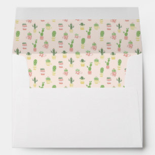 Cute Cactus Pattern Envelope