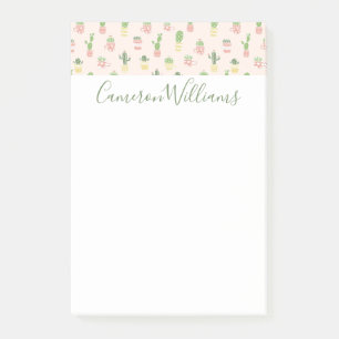 Cute Cactus Pattern Post-it Notes