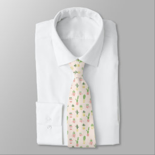 Cute Cactus Pattern Tie
