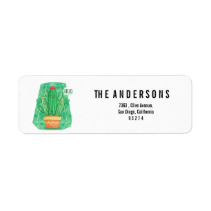 cute Cactus Return Address Label