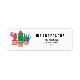 cute Cactus Return Address Label