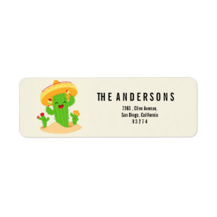 cute Cactus Return Address Label