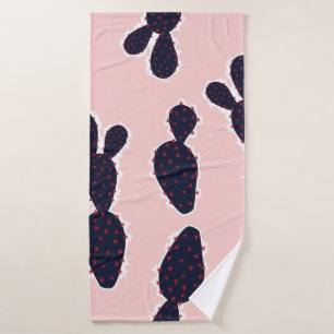 Cute cactus seamless pattern sweet mood and tone, bath towel