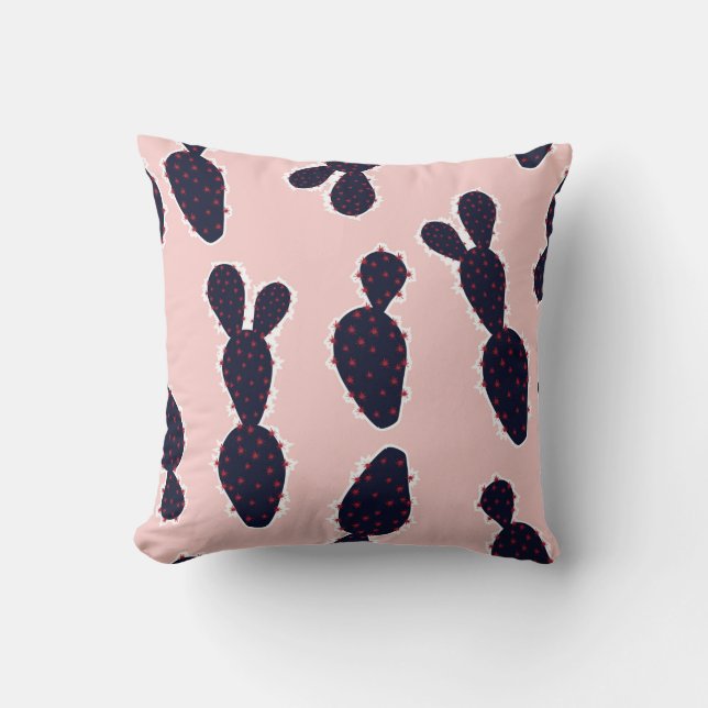 Cute cactus seamless pattern sweet mood and tone,  cushion (Front)