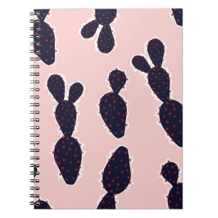 Cute cactus seamless pattern sweet mood and tone,  notebook