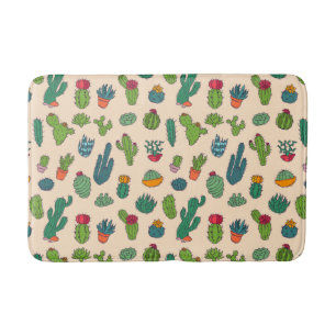 Cute Cactus Standing Pattern Bath Mat