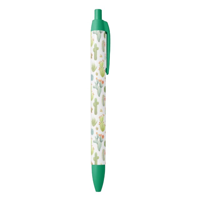 Cute Cactus Standing Pattern Black Ink Pen (Bottom (Vertical))
