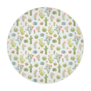 Cute Cactus Standing Pattern Cutting Board