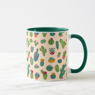 Cute Cactus Standing Pattern Mug