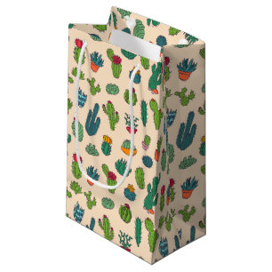 Cute Cactus Standing Pattern Small Gift Bag