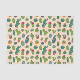 Cute Cactus Standing Pattern Tissue Paper