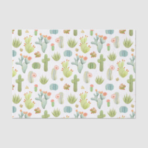 Cute Cactus Standing Pattern Tissue Paper