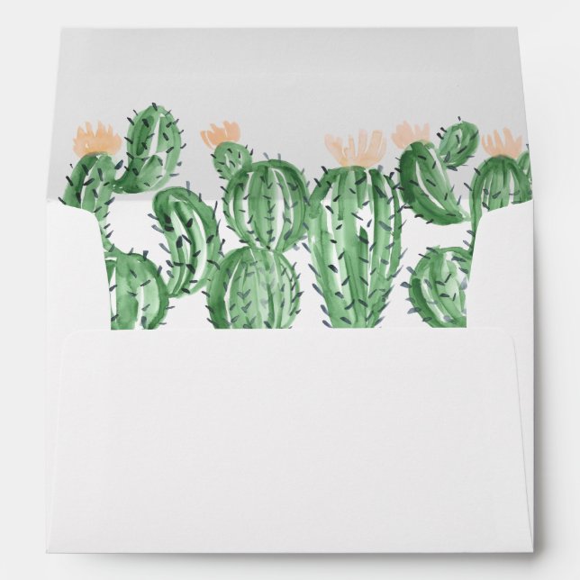 Cute cactus succulent envelope (Back (Bottom))