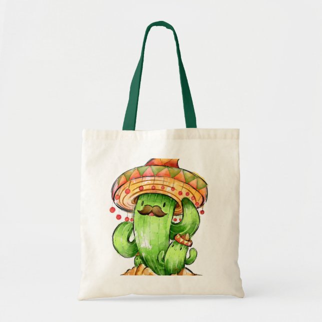 cute Cactus Tote Bag (Front)