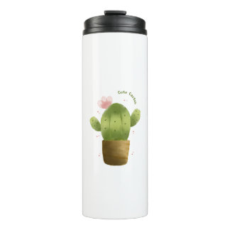 Cute Cactus Travel Tumbler – Kawaii Succulent Cup