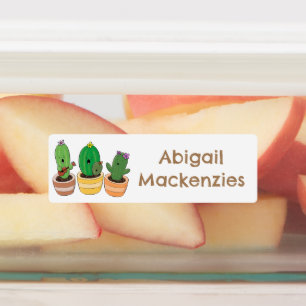 Cute cactus trio singing cartoon personalised 